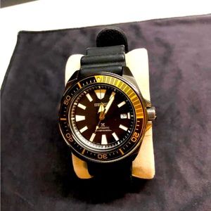 Seiko SRPB55 Mens Black Ion Prospex Automatic Dive Watch